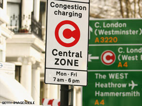 You must pay to enter London, England's congestion zone on weekdays from 7 a.m. to 6 p.m.