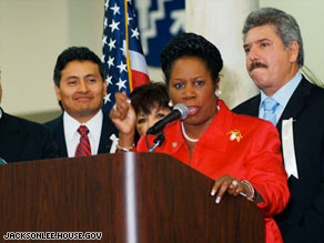 Texas Rep. Sheila Jackson Lee demanded to know why a CNN reporter's name was put on the no-fly list.