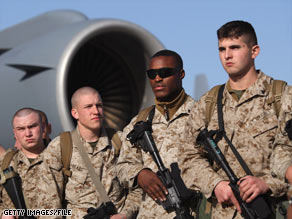 U.S. Marines arrive in Kandahar in southern Afghanistan earlier this year to fight the Taliban.