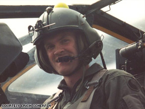 Erich Scherfen served 13 years in the military, including flying National Guard helicopters.