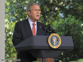 President Bush said his administration is ready to act to head off market disruptions.