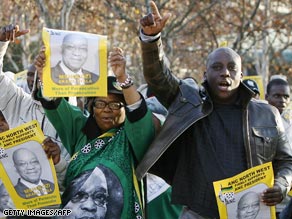 ANC president Zuma arrives at court.