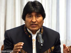 Bolivian President Evo Morales faces protests in the eastern part of his country.