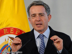 Colombian President Alvaro Uribe says he's releasing the information to help the government's fight against fraud.