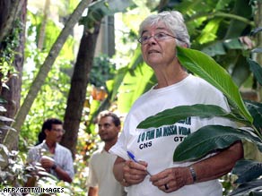 U.S. missionary sister Dorothy Stang as seen in 2004 working in the Amazon forest in Para, Brazil.