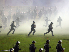 China has launched a series of anti-terror drills to ensure security for the Beijing Games.