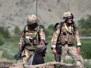 British troops detain suspected Taliban Militants during a recent operation in Afghanistan.