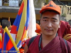 Monks listen to radio