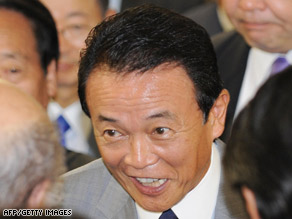 Taro Aso was widely expected to clinch the race in the first round. - art.taro.aso.afp.gi