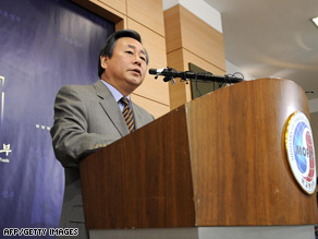 South Korean nuclear envoy Kim Sook speaks to reporters Sunday in Seoul.