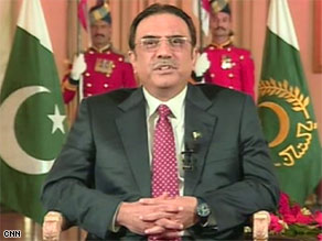 Pakistani President Asif Ali Zardari says he believes the Mumbai attackers were "stateless actors."