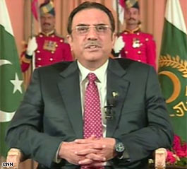 Zardari: Pakistan not involved in attacks