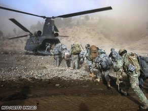 Helicopters are the main transportation of the U.S. military in Afghanistan, with its high mountain terrain.
