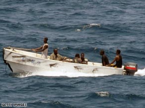 Pirates like these threaten the Somalian coast.