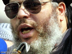 Abu Hamza al-Masri's followers include the "shoe bomber" and the only person charged in the 9/11 attacks.
