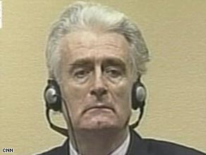 Radovan Karadzic has appeared in court to face charges that include genocide and war crimes.
