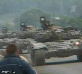 Russian tanks invade breakaway region