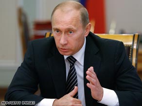 Russian PM Vladimir Putin has accused the U.S. of orchestrating the conflict in Georgia.