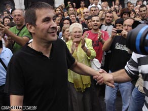 Ex-leader of Batasuna, banned political wing of ETA, Arnaldo Otegi