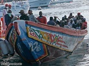 Many immigrants from Africa attempt to make the perilous journey across the Mediterranean in overcrowded boats.