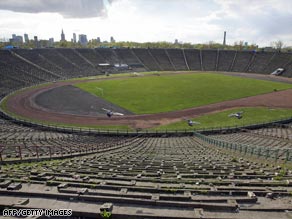 A model of Poland's new national football stadium