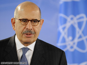 Mohamed ElBaradei, U.N. nuclear watchdog chief, warned of the dangers of a strike on Iran.