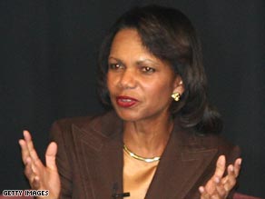 Secretary of State Condoleezza Rice says all parties want to try to reach a deal by the end of the year.