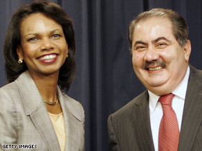 Secretary of State Condoleezza Rice and Iraqi Foreign Minister Hoshyar Zebrani held a joint press conference.