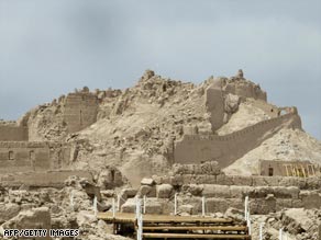 The citadel at the city of Bam, Iran in 2005, hit by a quake in 2003 when 30,000 people died.