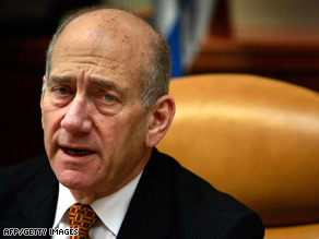 Israeli Prime Minister Ehud Olmert spoke about the "pogrom" during his weekly Cabinet Meeting.