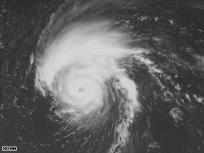 A satellite photo from 10:45 a.m. ET Wednesday shows Hurricane Bertha over the Atlantic.