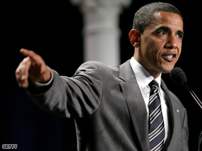 Sen. Barack Obama addresses the national convention of the League of United Latin American Citizens (LULAC) at the Washington Hilton July 8.