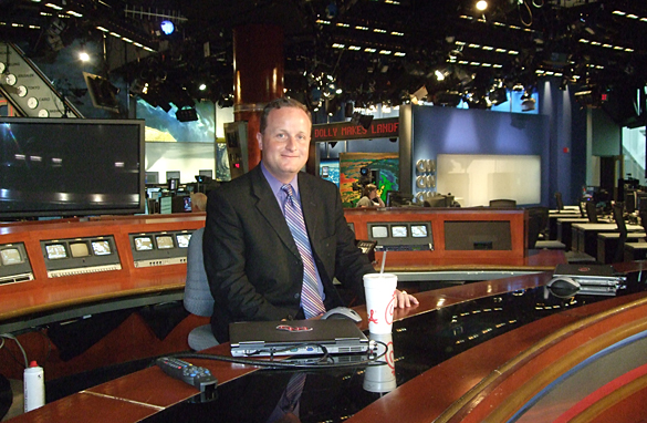 iReporter William Bernstein at the CNN anchor desk