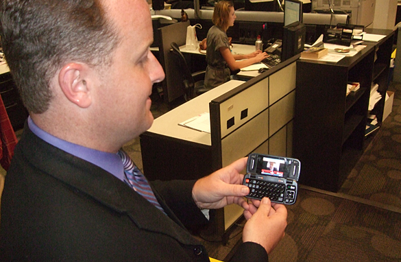 iReporter William Bernstein shows off some of his newsgathering gear