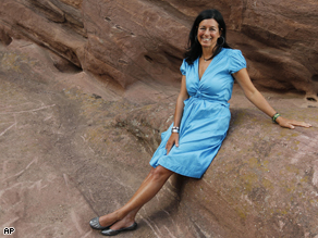 Environmental activist and producer Laurie David before Green Sunday at the Red Rocks Democratic National Convention welcome concert.