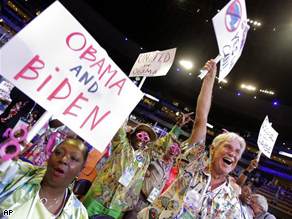 The Democratic National Convention comes to life on it's opening day in Denver, Co.