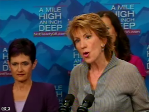 Carly Fiorina held a press conference Monday.