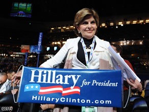 Hillary Clinton urged supporters to vote for Barack Obama in her speech last night. Some still want 'Hillary for President', like Los Angeles celebrity lawyer, Gloria Allred.