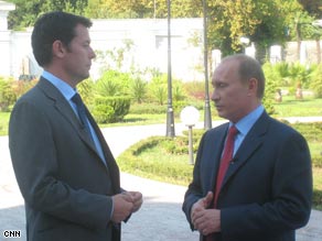 Matthew Chance interviews Russian Prime Minister Vladimir Putin.