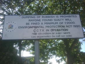 Somewhat useless warning sign