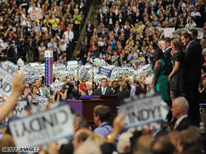 The crowd cheered for Cindy McCain and her family Thursday night.