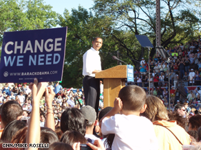 Obama delivered his remarks at the Colorado State Fair of a teleprompter.