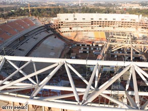 The Soccer City Stadium in Johannesburg, South Africa, will be at the center of the 2010 World Cup.