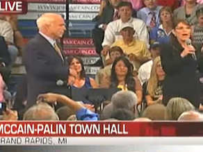 John McCain and Sarah Palin are holding a town hall in Michigan.
