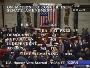 The House of Representatives has passed historic legislation to bail out the troubled financial industry. 