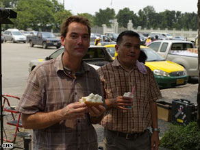 On location in Bangkok: Riot zones and ice-cream cones.