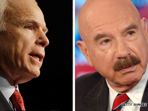 Right: Sen. John McCain.  Left: G. Gordon Liddy.