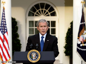 President Bush announced a new plan to help 'struggling banks' Tuesday.'