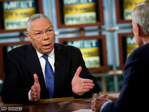Colin Powell introduced Sen. Barack Obama on Sunday on NBC's 'Meet the Press.'