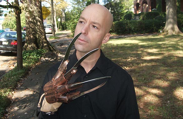 Eric wearing the Nightmare on Elm Street glove